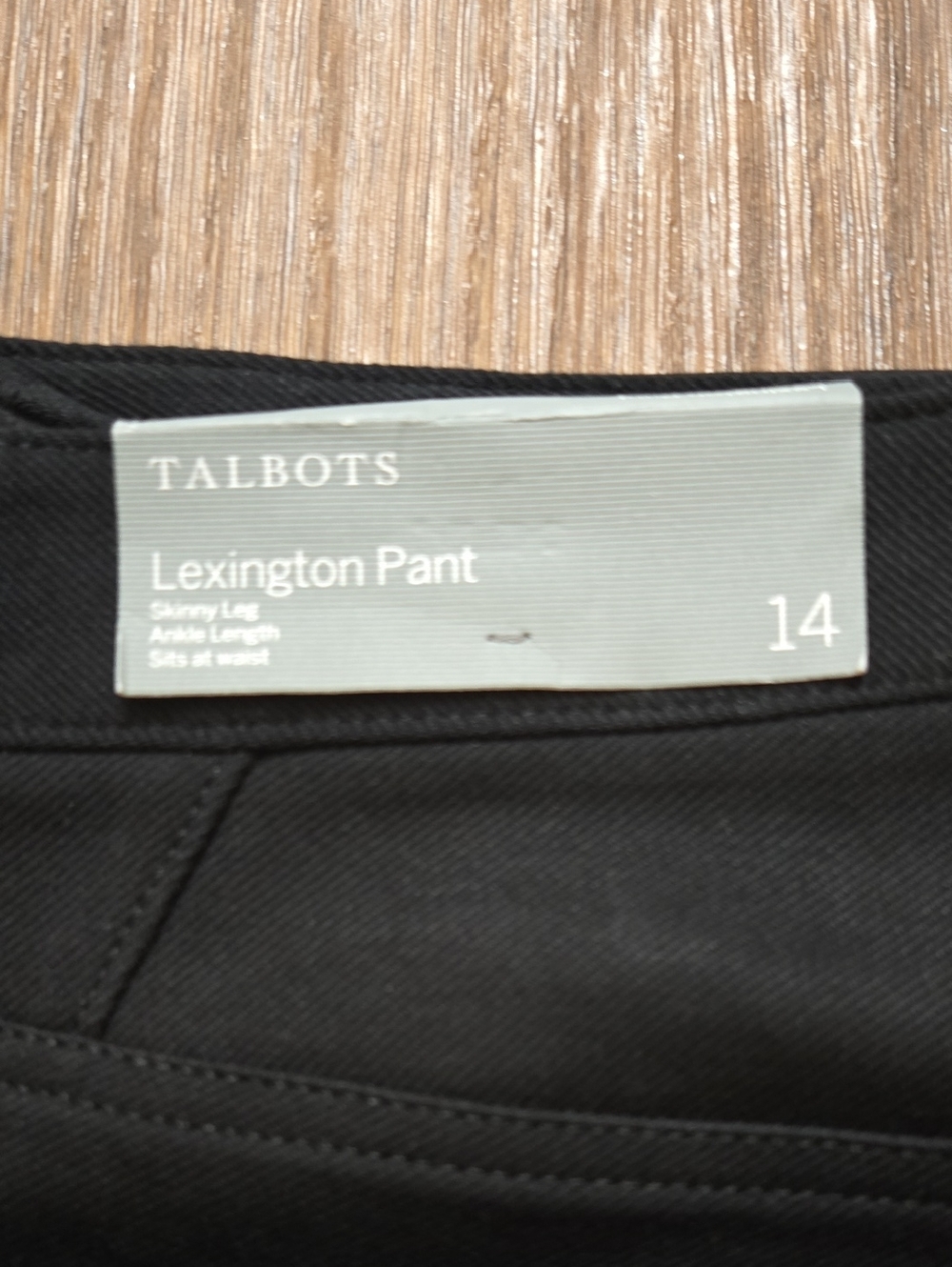 Talbots Bundle Of 2 Navy And Black Ankle Ponte Slim Pants/ Size 14 Stretch/NWT - Picture 6 of 10